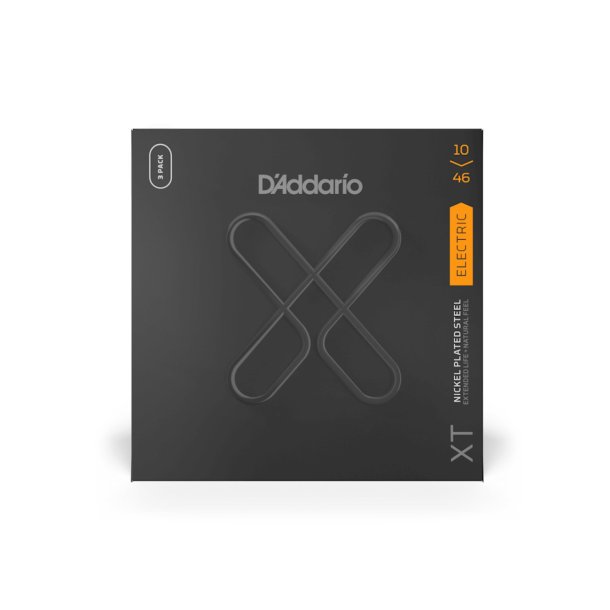 D'Addario XTE1046-3P, Strenges�t til elektrisk guitar XT Coated 010-046, 3-pak